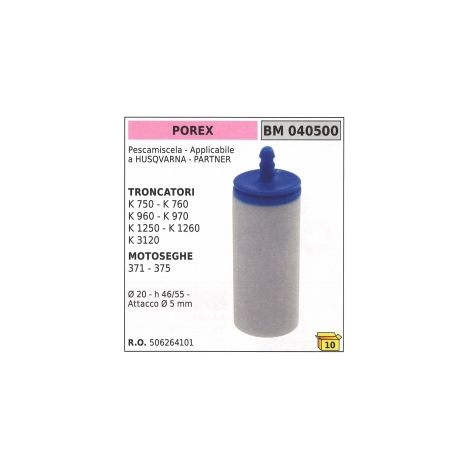 Pescamiscela HUSQVARNA - PARTNER troncatore K750 K760 K960 motosega 371 - 375
