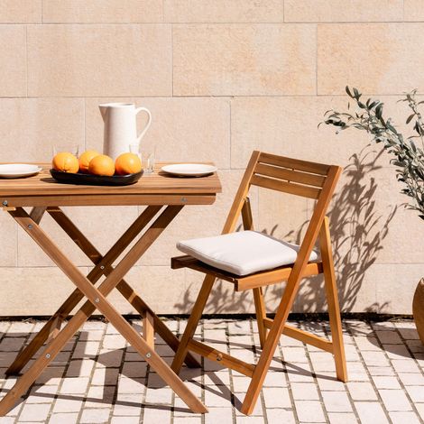 Table de jardin en bois pliante 48 cm June - 2 pers.