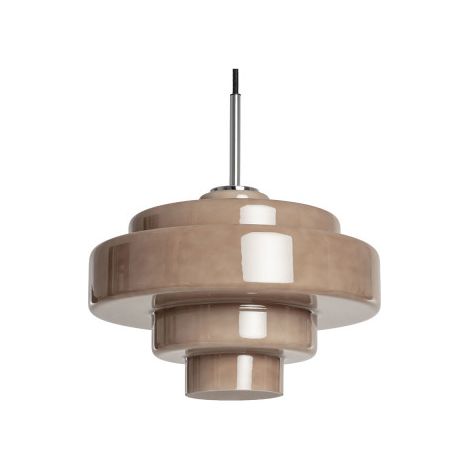 Suspension ronde en verre ø30cm - Taupe - Ella (1/5)