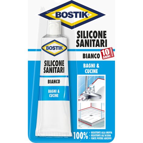 BOSTIK SILICONE SANITARI BLISTER 60 ML BIANCO BLISTER Q.TA 12