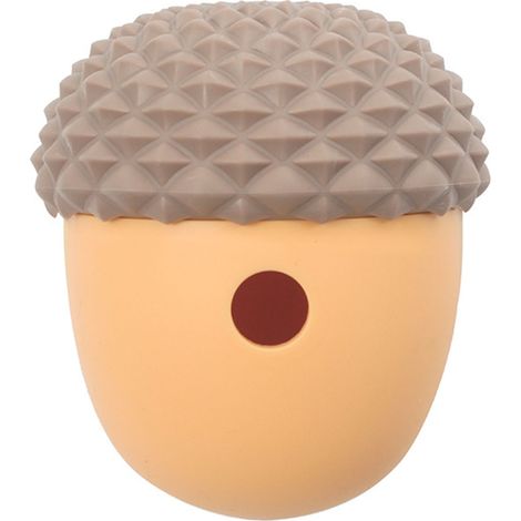 Distributeur de friandises pour chien, jouet en Silicone souple et Durable, Puzzle multifonction, jouets à alimentation lente pour chiens et chats, gris avec jaune (1/5)