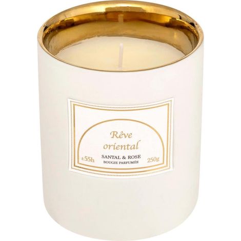 Bougie Parfumée en Céramique "Lucia" 250g Santal & Rose