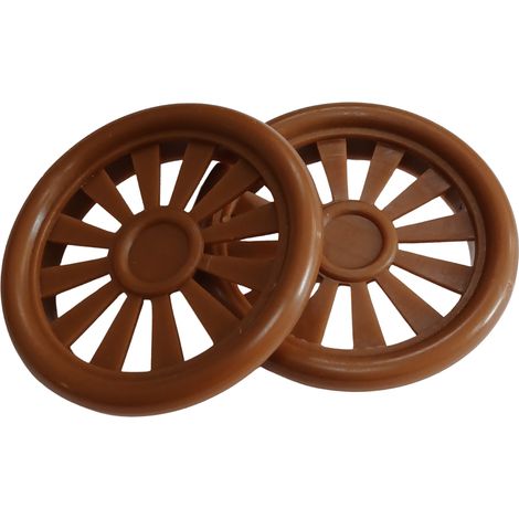 Grille d'aération pour meuble Ø40, brun soleil, chêne, lot de 10 (1/5)