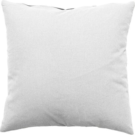 Coussin déhoussable uni en coton Blanc 40x40 cm