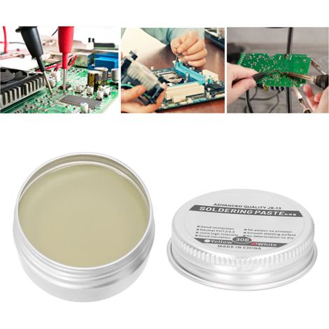 Pâte à braser à la colophane blanche, de haute qualité, basse température et sans nettoyage, 30 g (1/5)