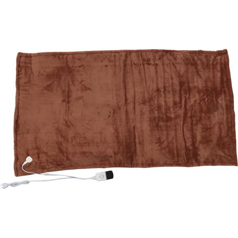 Couverture chauffante électrique, coussin chauffant pour garder au chaud à la maison ou en dortoir, gris, prise UE 220 V, couleur café, 150 x 80 cm (1/5)