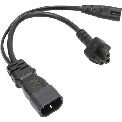 Répartiteur de Puissance IEC320 C14 à C7 1 Entrée 2 Sorties Rallonge en Y étanche 10A 250V, pour Imprimante de Bureau, Projecteur, Moniteur LCD (1/5)