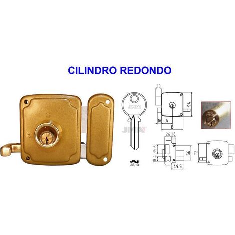 Cerradura AVL 8125-100 HP Sobresaliente Derecha con Redondo 50 mm (1/2)