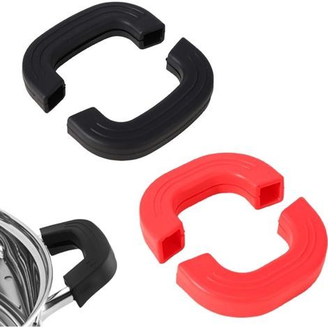CCYKXA Pieces Silicone Pot Handle Holders, Pot Handle Protectors, Kitchen Finger Protection, Cooking Oven Mitts, Removable Universal Insulated Non-Slip Handle (1/5)