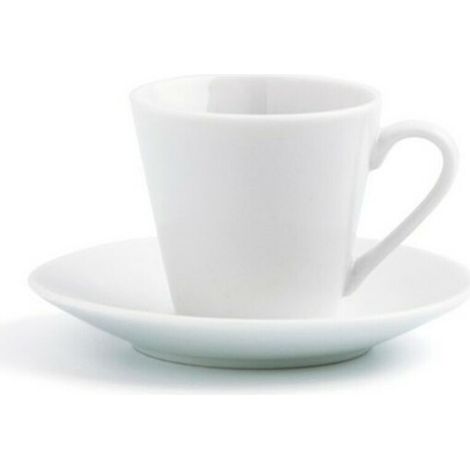 Set 6 tazas con plato - 9 cl - Blanco (1/3)