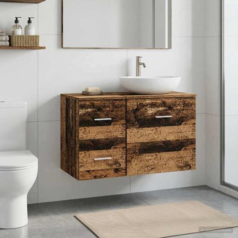 Gabinete de baño intermedio Roble Artesanal 30 x 41 x 50 cm