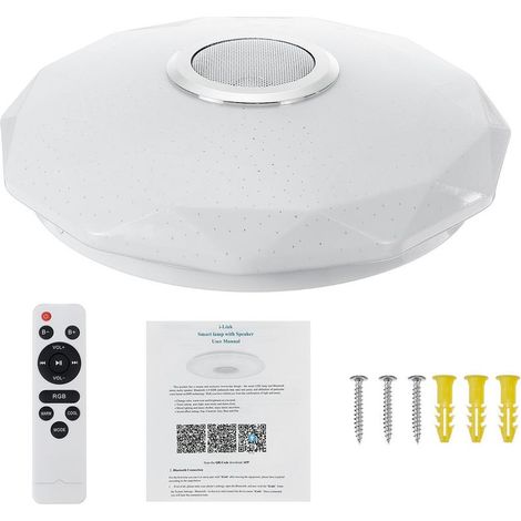 Plafonnier LED RGBW moderne avec application et haut-parleur Bluetooth. (1/5)