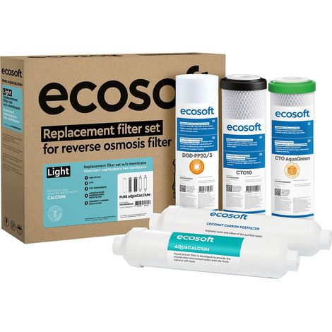 pack de filtres CHV5PUREMAC pour osmoseur domestique, jeu de cartouches de remplacement, filtration eau multi-étapes, charbon actif et minéralisation, entretien système RO maison (1/5)
