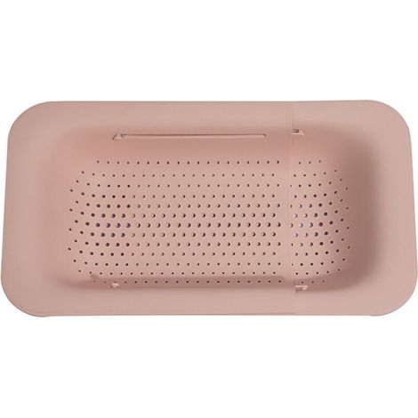 Rose Passoire sur l'évier – Laver les légumes et les fruits. égoutter les pâtes cuites et les plats secs – Extensible – New Home Kitchen Essentials (1/5)