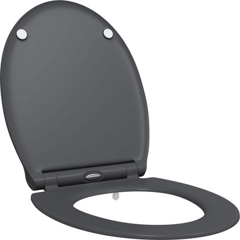 Siège de toilette Anthracite 47 x 37,5 x 3,8 cm Duroplast (1/5)