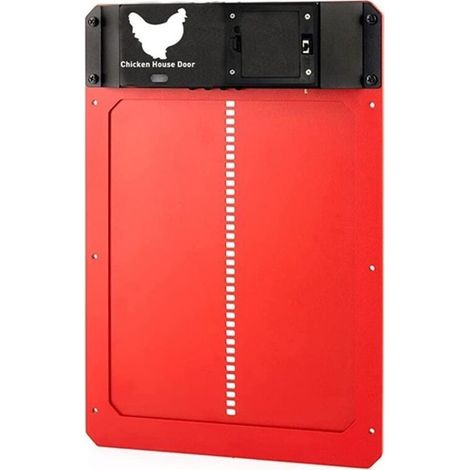 Zubehör für Hühnerställe, automatische Hühnerstalltür mit Lichtsensor für Geflügel, Rot (1/5)