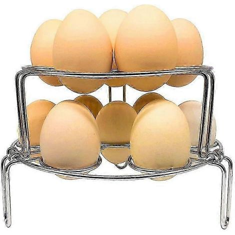 Panier vapeur à œufs en acier inoxydable pour autocuiseur Instant Pot, autocuiseur et casserole. Panier vapeur empilable. (1/5)
