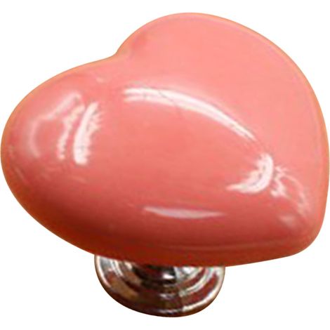 Herzförmiger Toilettenspülgriff, minimalistischer Möbelgriff, massiver herzförmiger Knauf, verchromt (empfohlener Preis: 11.000 VND), rosa