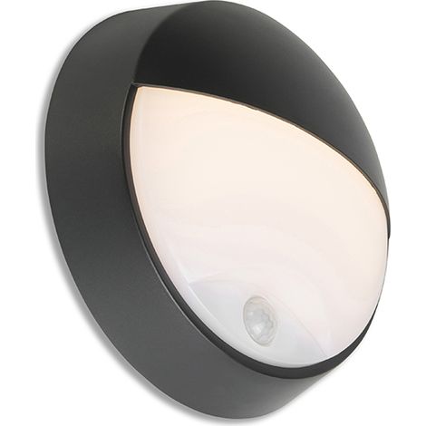 Outdoor Wall Light Black Incl. LED with Motion Sensor IP54 - Hortus