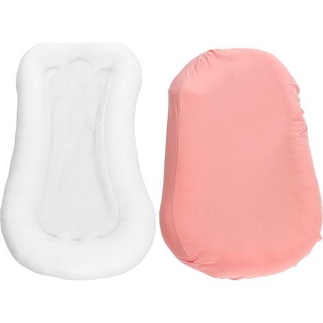 Oreiller nid de bébé ergonomique, doux au toucher, respectueux de la peau, facile à nettoyer, chaise longue pour garçons et filles, rose (1/5)