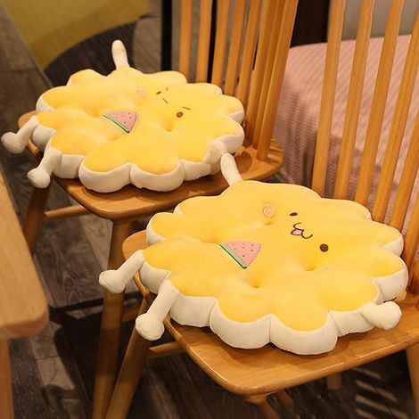 Coussin de chaise/canapé en forme de fruit à motif dessin animé, en mousse à mémoire de forme respirante, pour la maison ou comme jouet. (1/5)