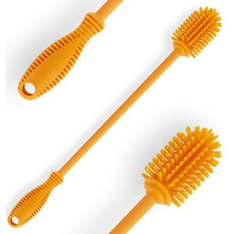 Rosse de nettoyage en siliCône avec biberon à long manche, 31 cm sans BPA, biberon, flacon à vide, gourde, vase, verrerie, parfait pour les petits cols (Diamètre 4 cm)- (1/5)