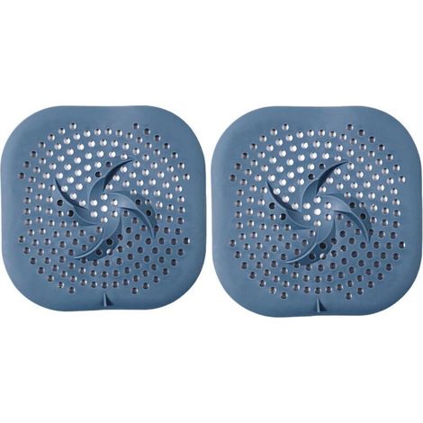 2er-Pack Silikon-Abflussschutz mit Saugnapf, Spülbeckenfilter, Haarfänger, Filter für Bad, Badewanne, Küche (Blau) (1/5)