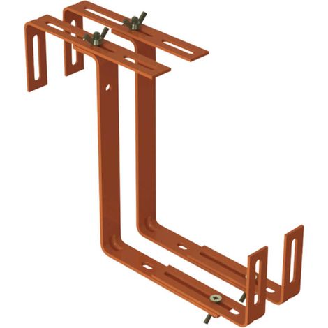 Geli 2 Blumenkastenhalter TYP D Terracotta 2-fach verstellbar