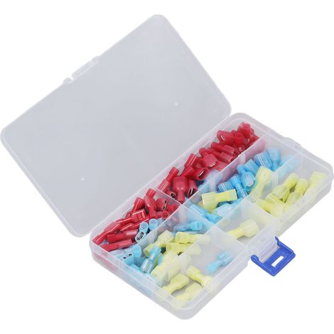 Set mit 100 Gabelkabelverbindern (männlich und weiblich), aus Nylon, Schnellkupplung, kalt verpresst. (1/5)