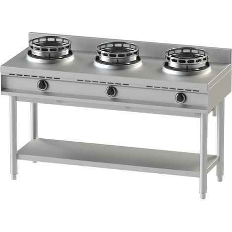 WOK GAZ SERIE 600 - 3 BRULEURS - 3 X 13 KW - NAYATI