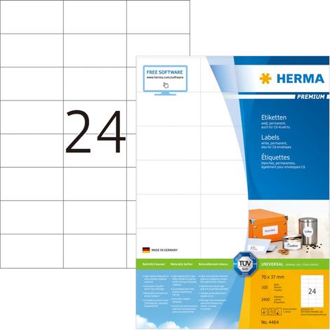 HERMA 4464 etiqueta de impresora Blanco Etiqueta para impresora autoadhesiva (1/4)