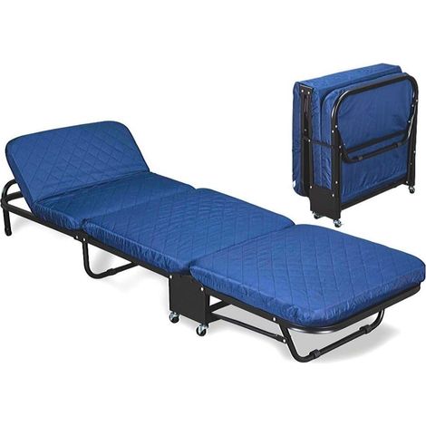 EVERGREENWEB - OFFERTA Brandina Pieghevole con Materasso in WATERFOAM 65x190 Alto 7 cm, Alza Cuscino Regolabile, Kit Letto Singolo SALVASPAZIO, Ortopedico, Letto per Ospiti, Casa o da Campeggio (1/5)
