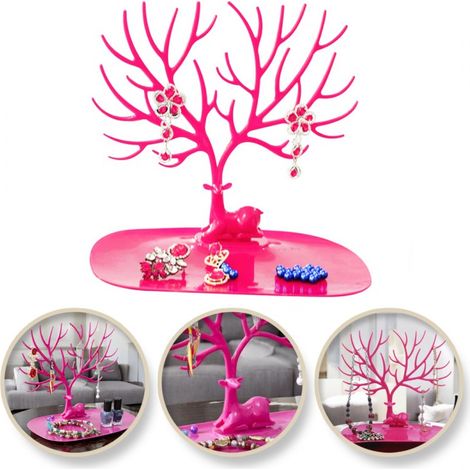 Expositor de joyas: collares, anillos de palisandro E31R