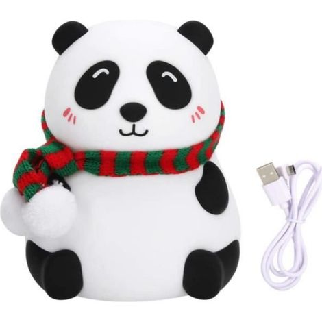 Veilleuse - Panda - Silicone - 7 Couleurs - Rechargeable USB (1/4)