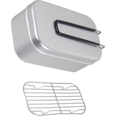Boîte à bento pliable en aluminium pour pique-niques et camping (1/5)