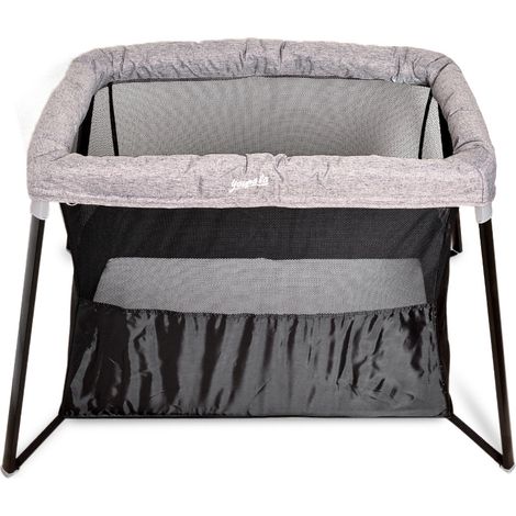 Lit parapluie pliable pour bébé – Aluminium léger – Dimensions déplié 112 x 83 x 62 cm – Housse de transport incluse (1/5)