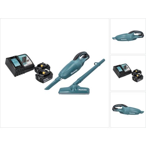 Makita DCL 180 RG Akku Staubsauger 18 V Grün + 2x Akku 6,0 Ah + Ladegerät