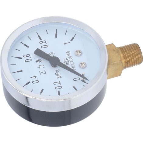 Manomètre 1/4 NPT précision classe 2.5 boîtier fonte cadre net eau potable pétrole chimie (1/5)