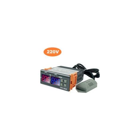 STC-3028 Contrôleur de température et d'humidité intelligent à affichage numérique Thermomètre et humidimètre de serre Thermomètre à éclosion Contrôle de température 220V (1/5)