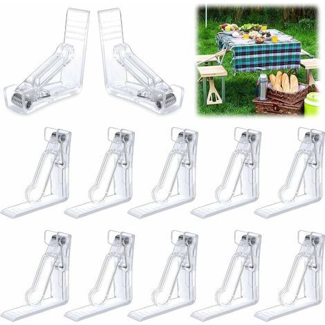 20 pinzas para mantel, pinzas de plástico para mantel, pinzas ajustables con resorte para mantel para cocina, oficina, restaurante, picnic, Starlight. (1/5)
