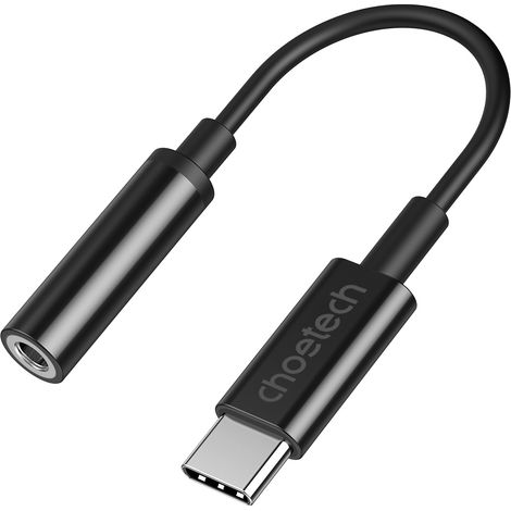 Adattatore audio USB-C - Jack 3,5 mm 11 cm nero (1/5)