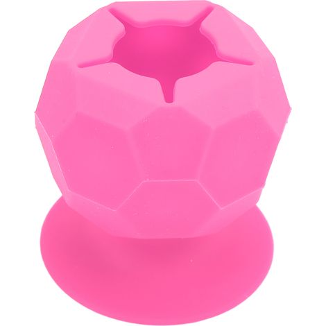 Collecteur de déchets portable pour étudiants, ventouse en silicone, fait main, boule de collecte de déchets, rangement vinyle, rose rouge