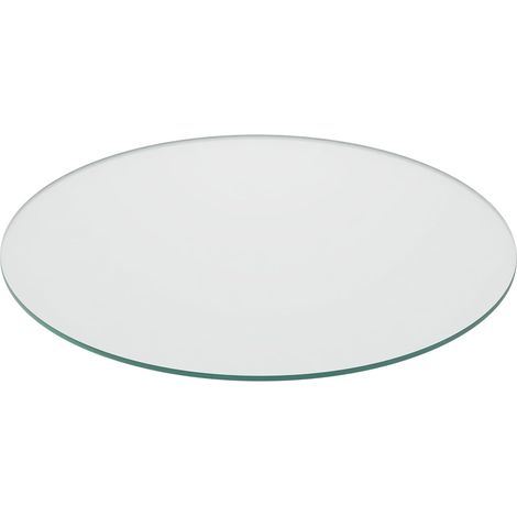 1 Plaque Verre Table Ronde Diamètre 60 Cm Épaisseur 8 Mm Transparente Pour Salon Jardin Cheminée (1/5)