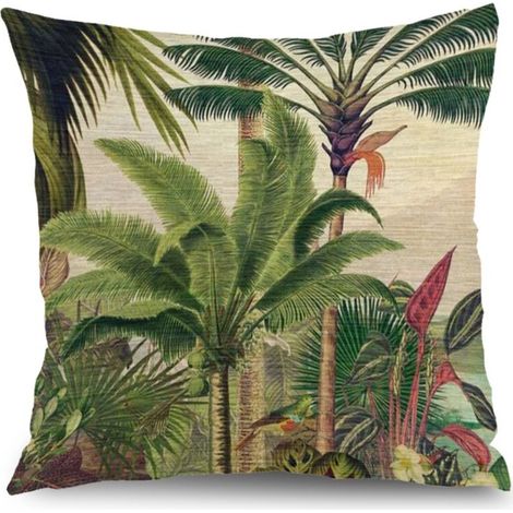 Housse de coussin floral printemps papillon, décoration maison,45×45cm (1/5)