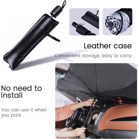 Pare-soleil pour pare-brise avant de voiture, pare-soleil pliable pour pare-brise de voiture (1/5)