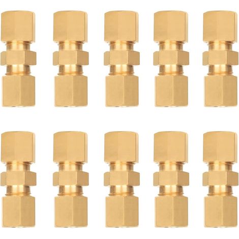 Raccord Conduite de Frein en Laiton 4,75 mm, Kit Reparation Frein,Connecteur de Ligne de Frein,Raccord Durite Frein,Raccords d'Écrous de Ligne de Frein Hydraulique en Laiton pour Voiture (1/5)