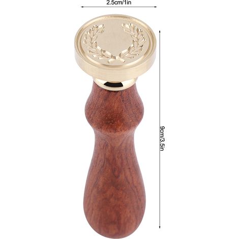 [Wachssiegel] Antikes Holzsiegel (091) aus Holz und Kupfer für Hochzeitseinladungen (1/5)