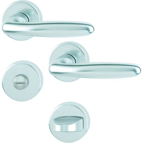 HOPPE® Drückergarnitur mit Rosetten Verona 1510/42KB/42KBS, Aluminium, 11908579