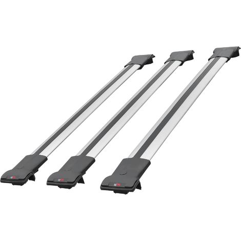 Compatible avec Hyundai Inster (AX1) 2024-2026 FLY Modèle Barres de Toit Railing Porte-Bagages de Voiture Aluminium Gris 3 Barres (1/5)