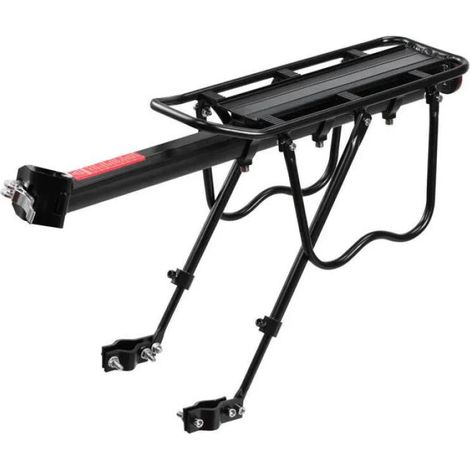 Porte Bagages Vélo Arrière VTT Fixation Tige de Selle, Transporteur avec Reflecteur et Garde-Boue, Universel Installation Rapide